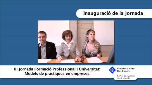 III jornada profesional i universitat: inauguració