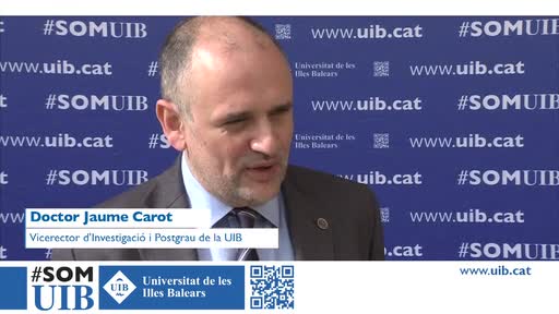 Dr.  Jaume Carot. El Banc Santander lliura 30 premis als millors estudiants de doctorat de la UIB.