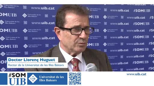 Dr. Llorenç Huguet. El Banc Santander lliura 30 premis als millors estudiants de doctorat de la UIB.