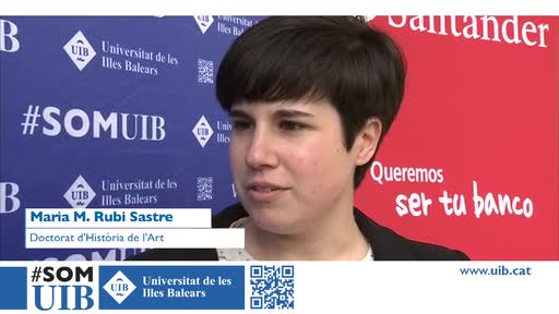 Sra. María M. Rubí Sastre. El Banc Santander lliura 30 premis als millors estudiants de doctorat de la UIB