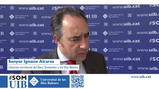 Sr. Ignacio Alcaraz. El Banc Santander lliura 30 premis als millors estudiants de doctorat de la UIB.