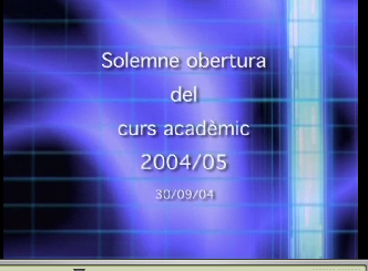 Cerimònia d'obertura de l'any acadèmic 2004-2005 