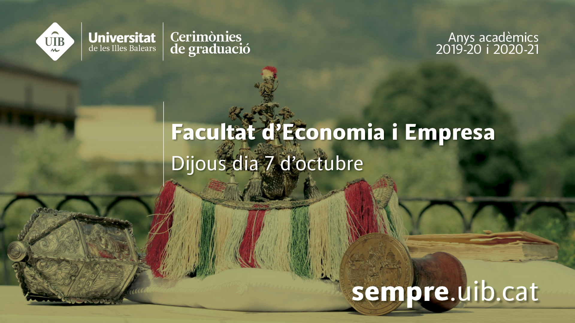 Cerimònia de graduació de la Facultat d'Economia i Empresa. Anys acadèmics 2019-20 i 2020-21