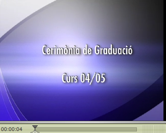 Cerimònia de graduació de l'any acadèmic  2004 - 05 