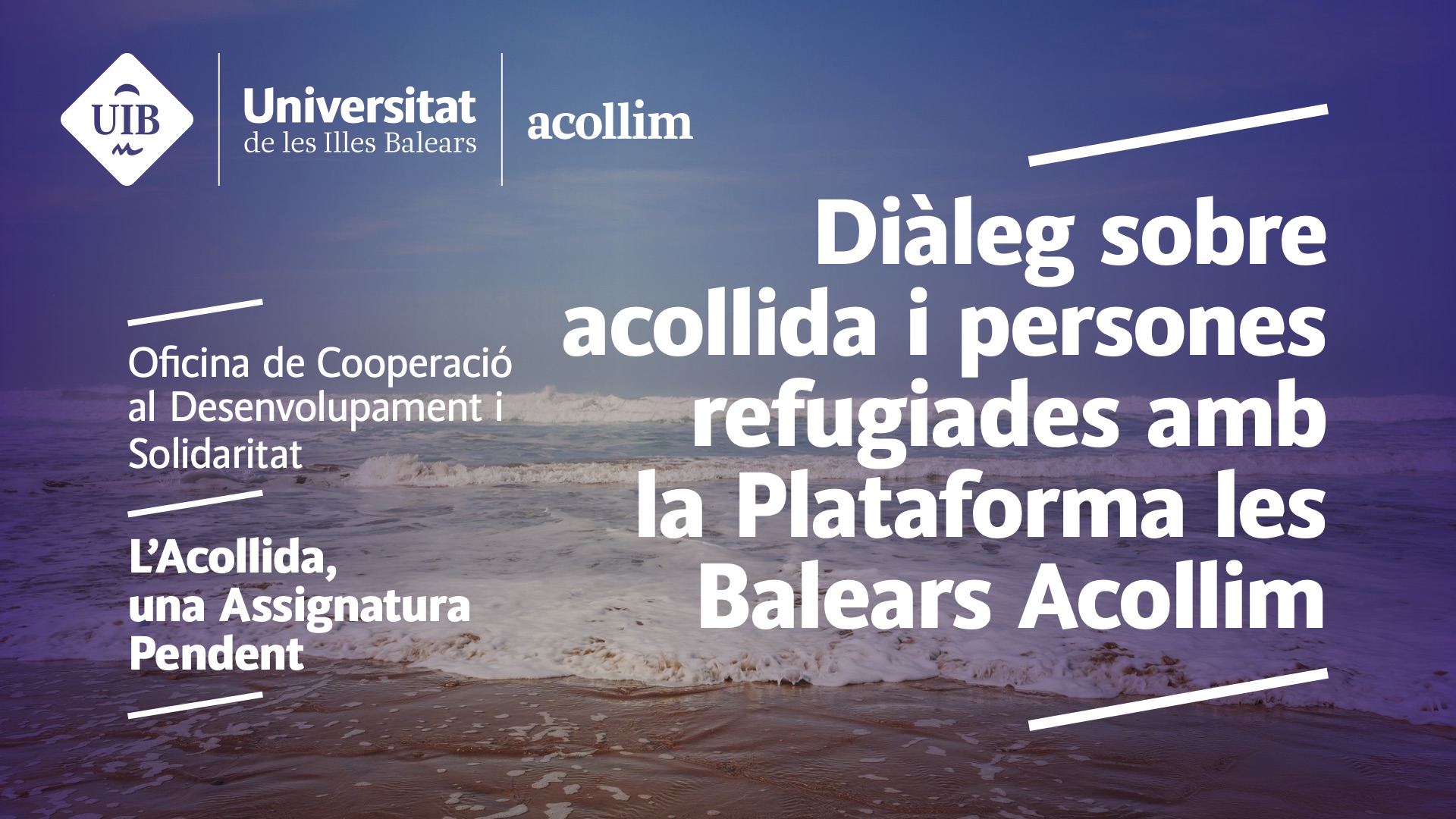 Diàleg sobre acollida i persones refugiades amb la Plataforma les Balears Acollim