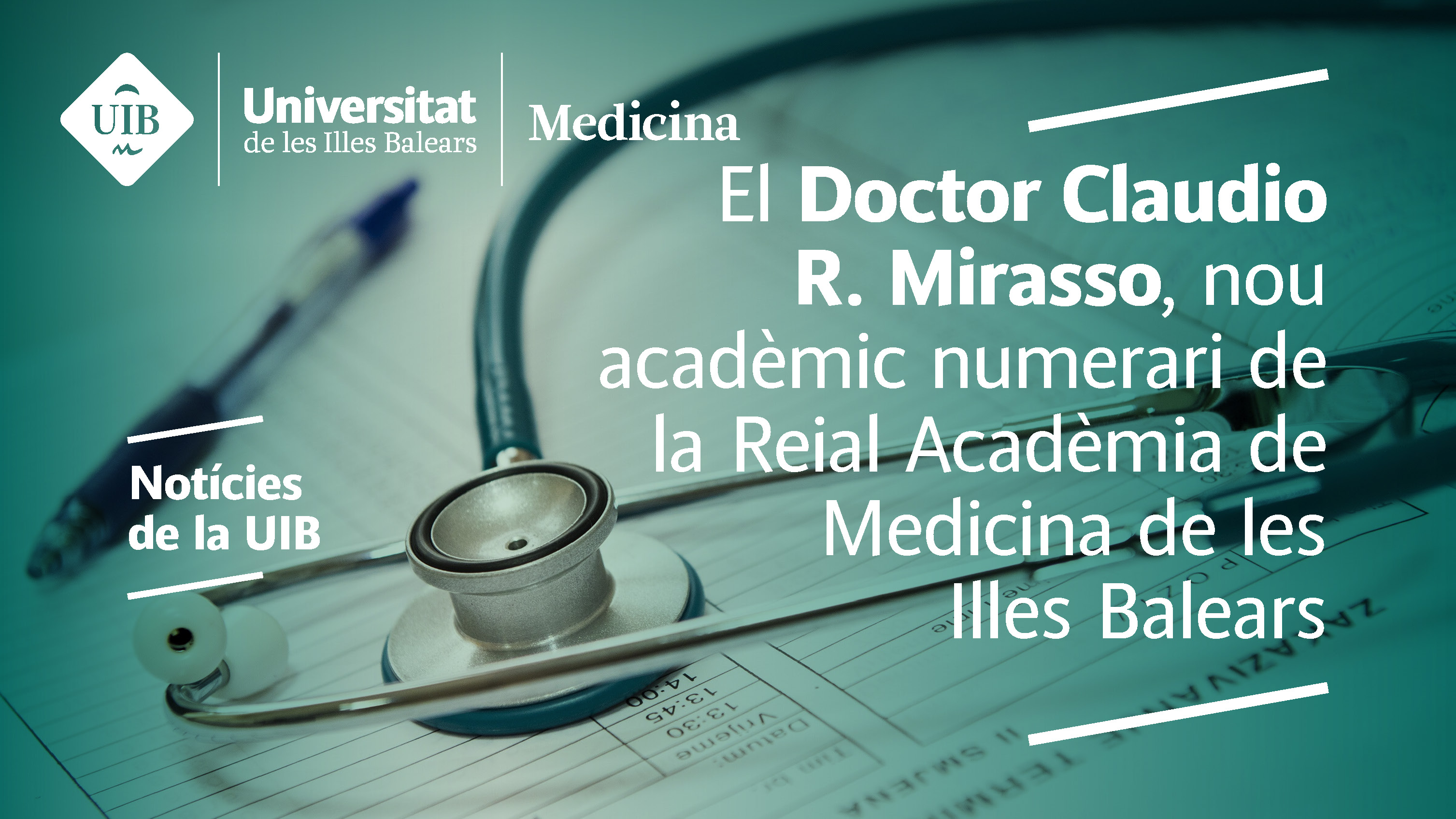 El doctor Claudio R. Mirasso, nou acadèmic numerari de la Reial Acadèmia de Medicina de les Illes Balears