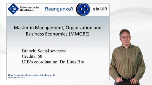 Màster Universitari de Gestió, Organització i Economia de l'Empresa 