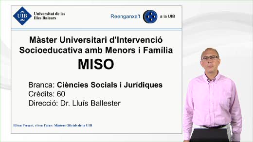 Màster Universitari d'Intervenció Socioeducativa amb Menors i Família 